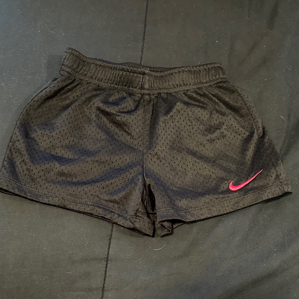 Nike Black Shorts with Red Swoosh